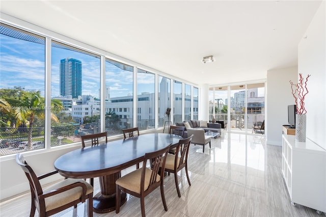 view of sunroom