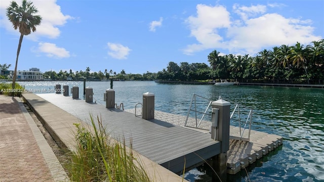 9102 W Bay Hbr Unit 4B, Bay Harbor Islands, FL 33154 - view of dock featuring a water view