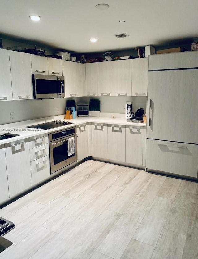 kitchen with appliances with stainless steel finishes