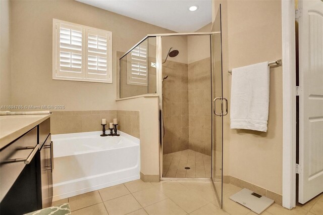 bedroom featuring light tile patterned floors