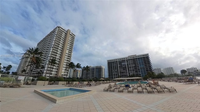 view of pool with a patio