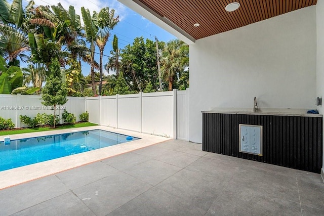 view of pool with a patio