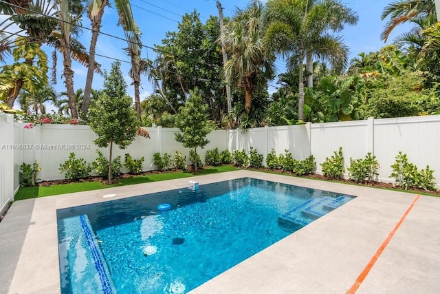 view of pool featuring a patio area