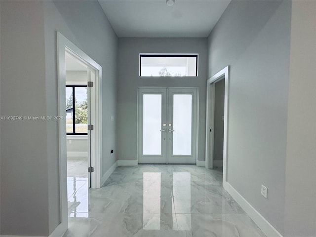 doorway featuring french doors