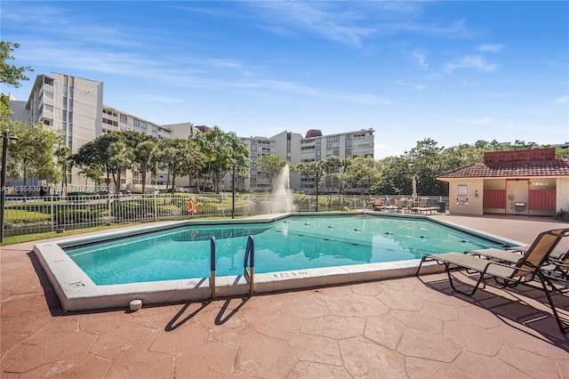 view of pool with a patio area