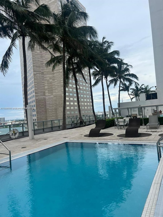 view of pool featuring a patio area