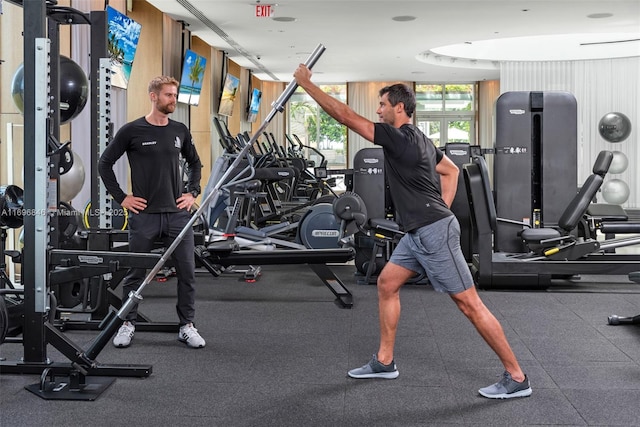 view of workout area