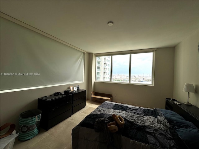 view of tiled bedroom