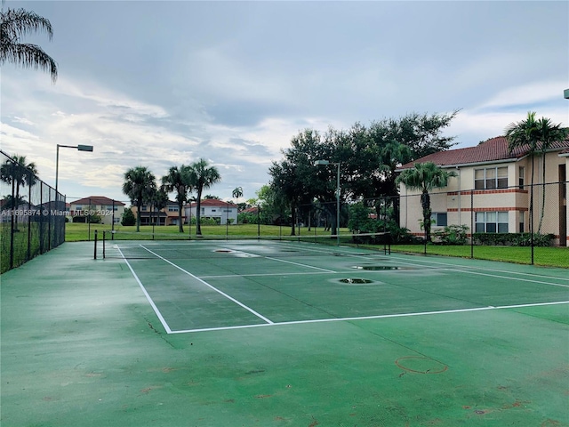 view of tennis court