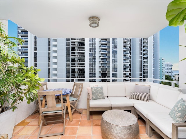 balcony with outdoor lounge area