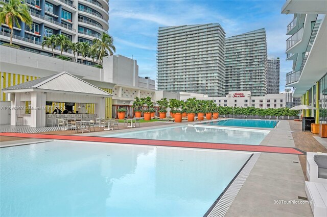 1300 S Miami Ave Unit 3704, Miami, FL 33130 - community pool with a gazebo and a view of city