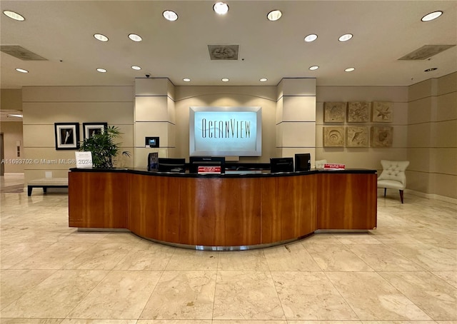 view of reception area