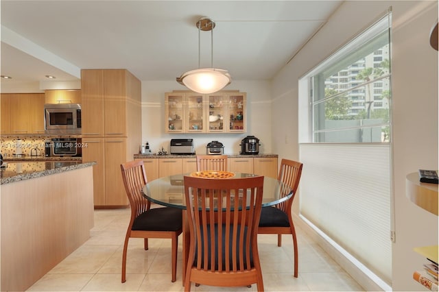 view of tiled dining room