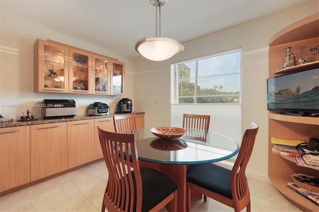 view of tiled dining area