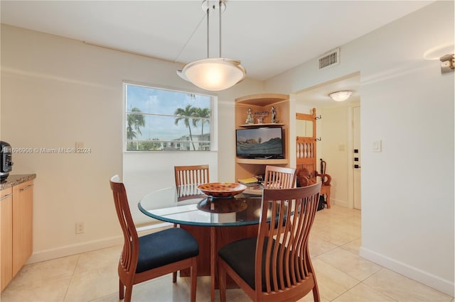 view of tiled dining area