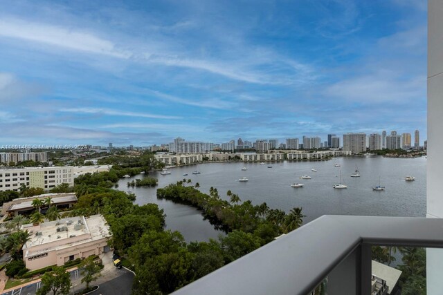 17301 Biscayne Blvd Unit 1404, North Miami, FL 33160 - water view featuring city skyline