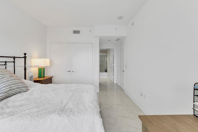 17301 Biscayne Blvd Unit 1404, North Miami, FL 33160 - bedroom with light marble finish floors