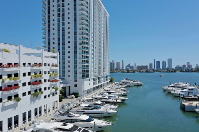17301 Biscayne Blvd Unit 1404, North Miami, FL 33160 - water view featuring city skyline