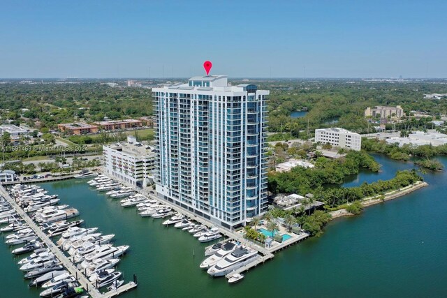 17301 Biscayne Blvd Unit 1404, North Miami, FL 33160 - bird's eye view of a nearby body of water and numerous boat docks