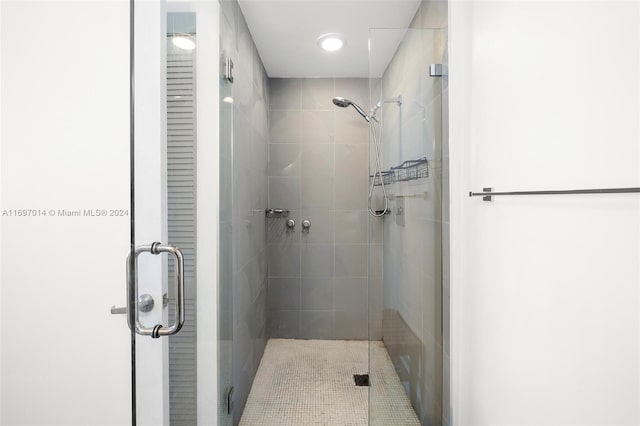 bathroom with an enclosed shower