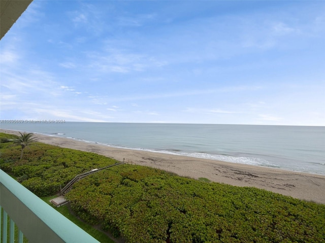 water view with a view of the beach