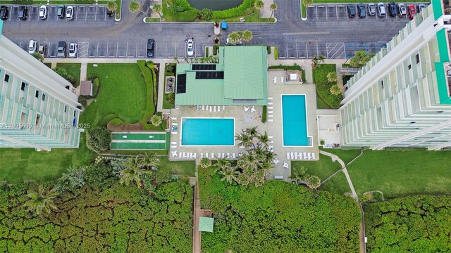 9940 S Ocean Dr Unit 508, Jensen Beach, FL 34957 - aerial view of property's location featuring a pool