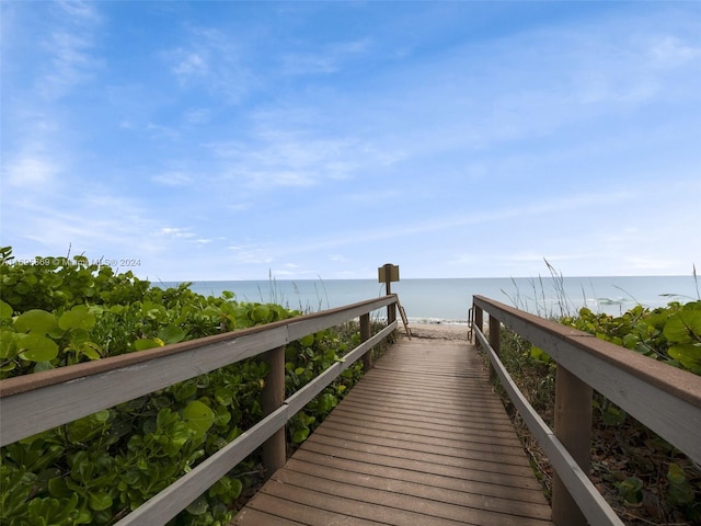 view of home's community featuring a water view