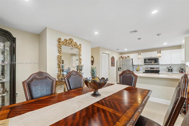 view of dining area