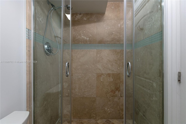 bathroom with an enclosed shower