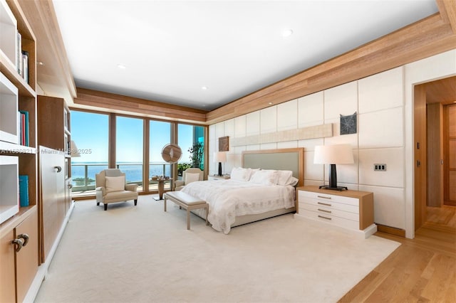 2627 S Bayshore Dr Unit 3201, Miami, FL 33133 - bedroom with a water view and carpet floors