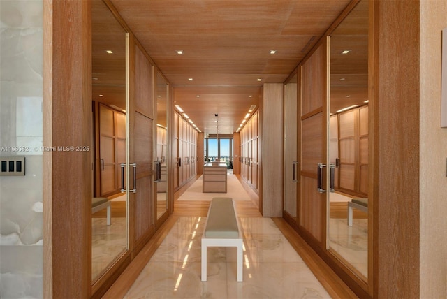 2627 S Bayshore Dr Unit 3201, Miami, FL 33133 - hallway with wooden ceiling