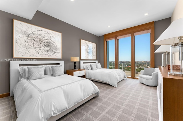 2627 S Bayshore Dr Unit 3201, Miami, FL 33133 - bedroom with recessed lighting and light colored carpet