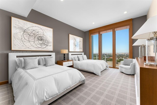 2627 S Bayshore Dr Unit 3201, Miami, FL 33133 - bedroom with recessed lighting and light colored carpet