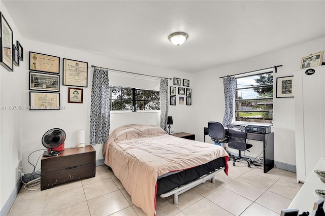 view of tiled bedroom