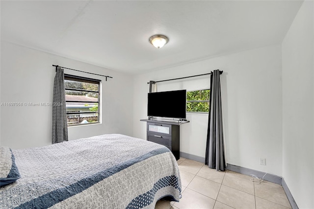 view of tiled bedroom