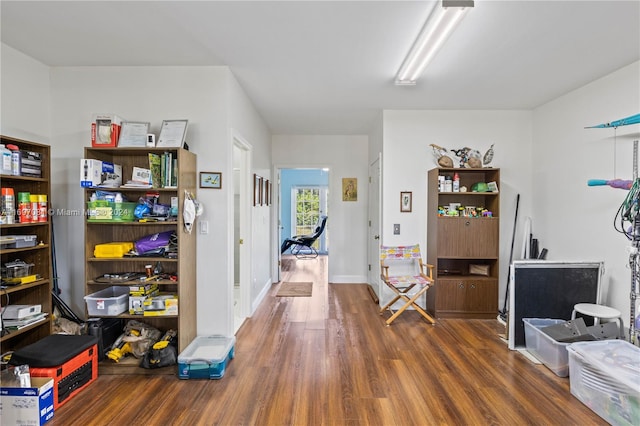 interior space featuring dark hardwood / wood-style flooring