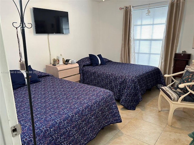 view of tiled bedroom