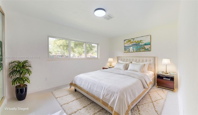 view of tiled bedroom