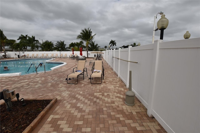 view of pool with a patio