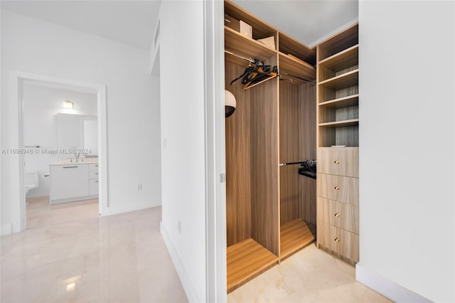 walk in closet with sink