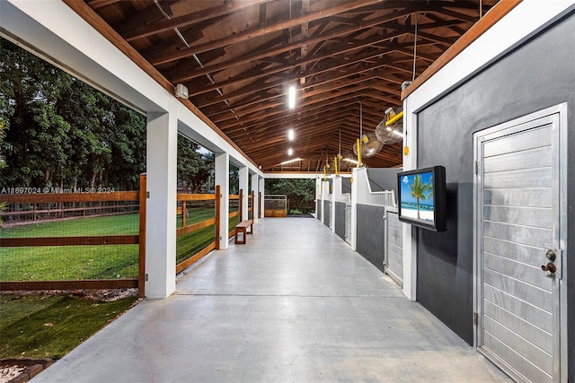 view of horse barn