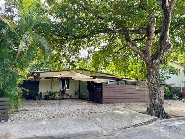 view of single story home