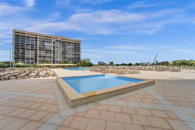 view of pool with a patio area