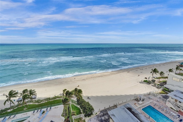 water view featuring a view of the beach