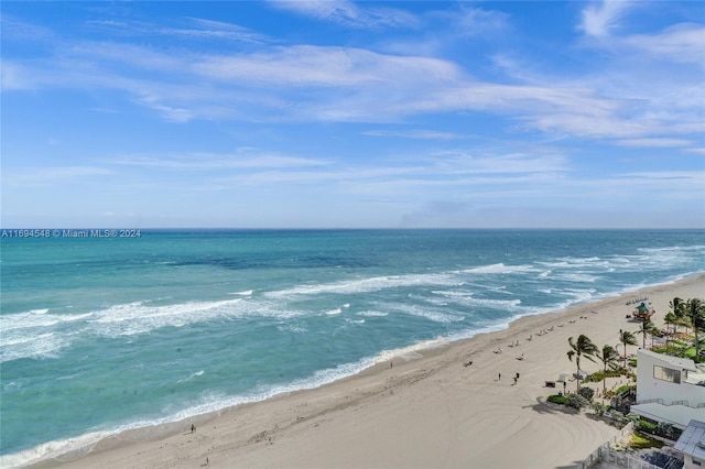 water view with a view of the beach