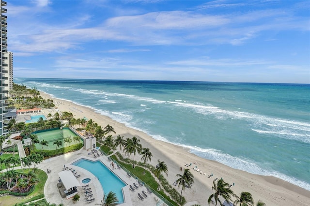 water view featuring a view of the beach