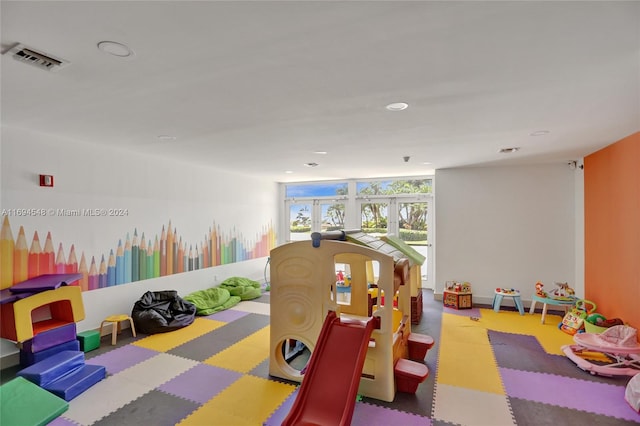 playroom with carpet flooring