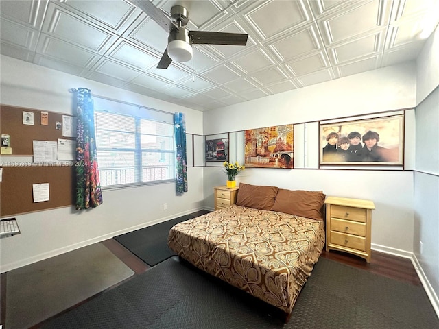 12900 SW 13th St Unit 214E, Pembroke Pines, FL 33027 - bedroom featuring an ornate ceiling and ceiling fan