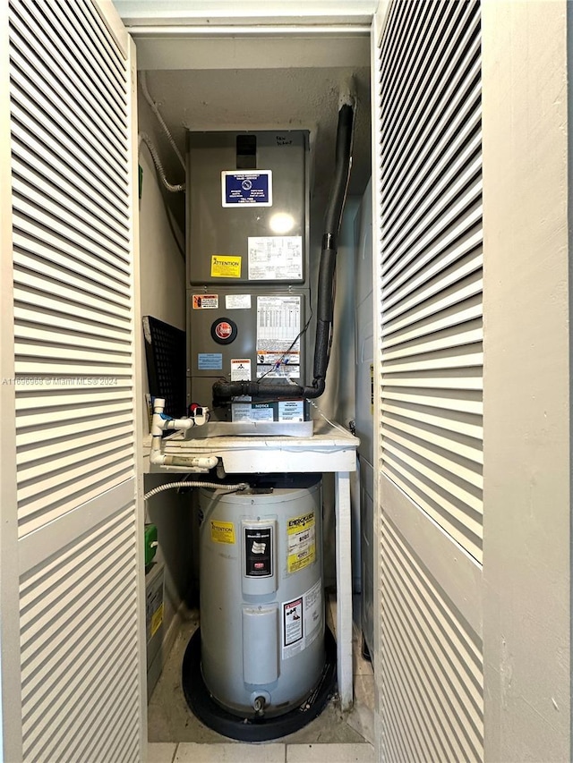 12900 SW 13th St Unit 214E, Pembroke Pines, FL 33027 - utilities with a heating unit