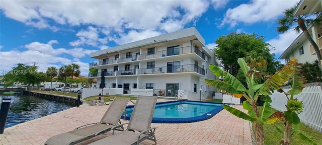 1900 Diana Dr Unit 3E, Hallandale Beach, FL 33009 - community pool with a water view and a patio area